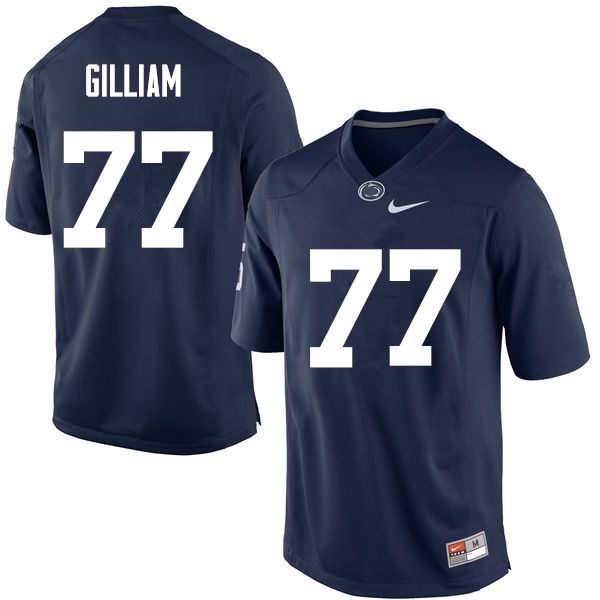 Men Penn State Nittany Lions #77 Garry Gilliam College Football Jerseys-Navy - Click Image to Close